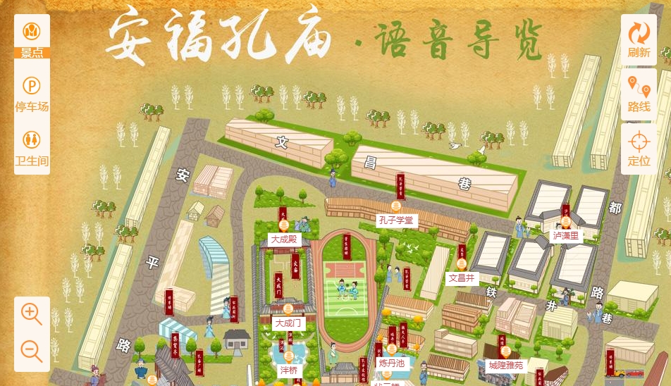 莘县手绘地图：智慧景区智能化服务的延伸